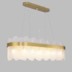 10-Light Tiered Glass Chandelier