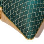 Green & Gold Patterened Throw Pillow