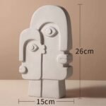 Ceramic Abstract Face Decor