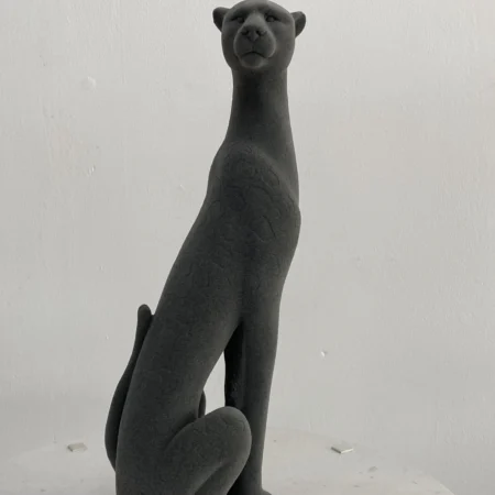 Resin Standing Panther Sculpture