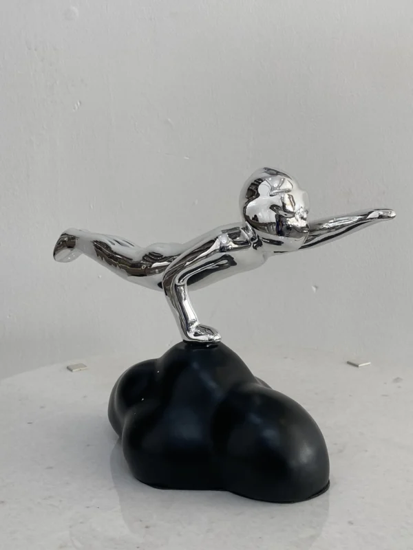 Metallic Fist Bump Sculpture