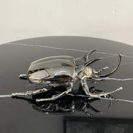 Silver Beetle Sculpture