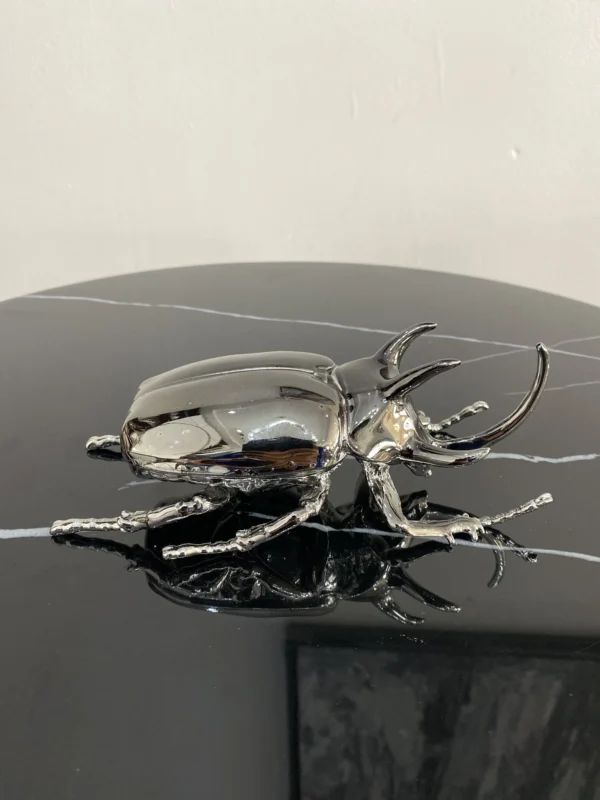 Silver Beetle Sculpture