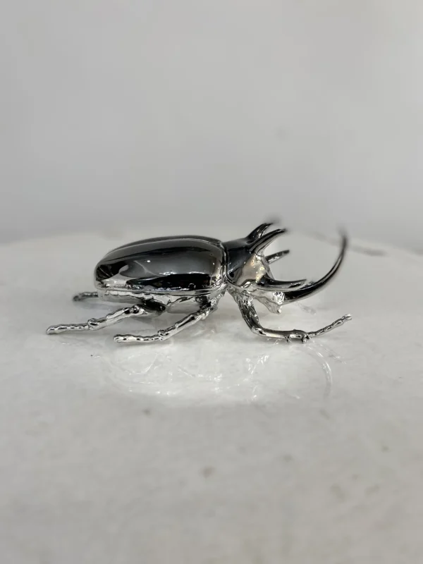 Silver Beetle Sculpture