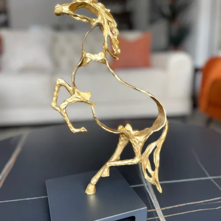 Gold Metal Horse Decor