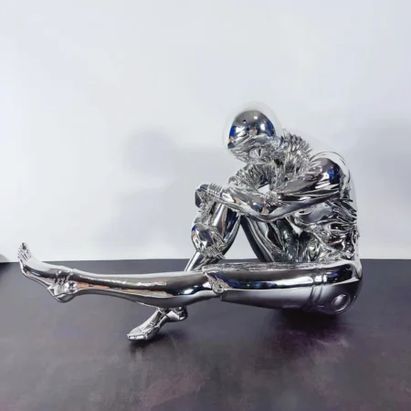 Electroplated Metal Woman Sculpture