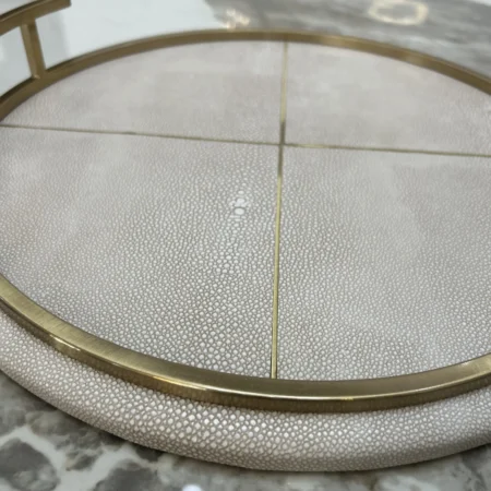 Round beige circle Tray