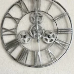 Sliver Roman Figure Wall Clock