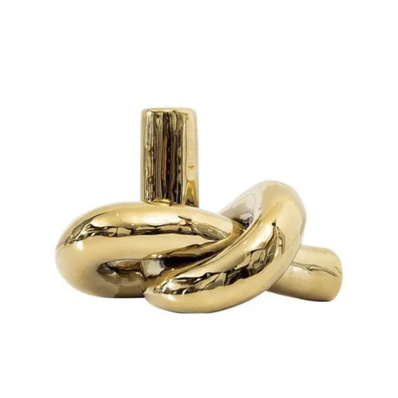 Gold Colored Irregular Ceramic Knot