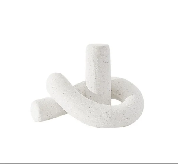 White Irregular Ceramic Knot