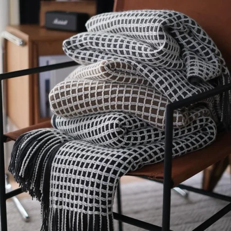 Simply Styled Knitted Throw Blanket