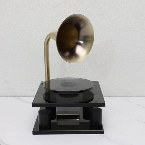 Modern Transparent Crystal Vintage Phonograph