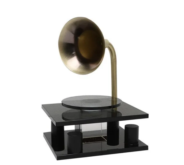 Modern Transparent Crystal Vintage Phonograph