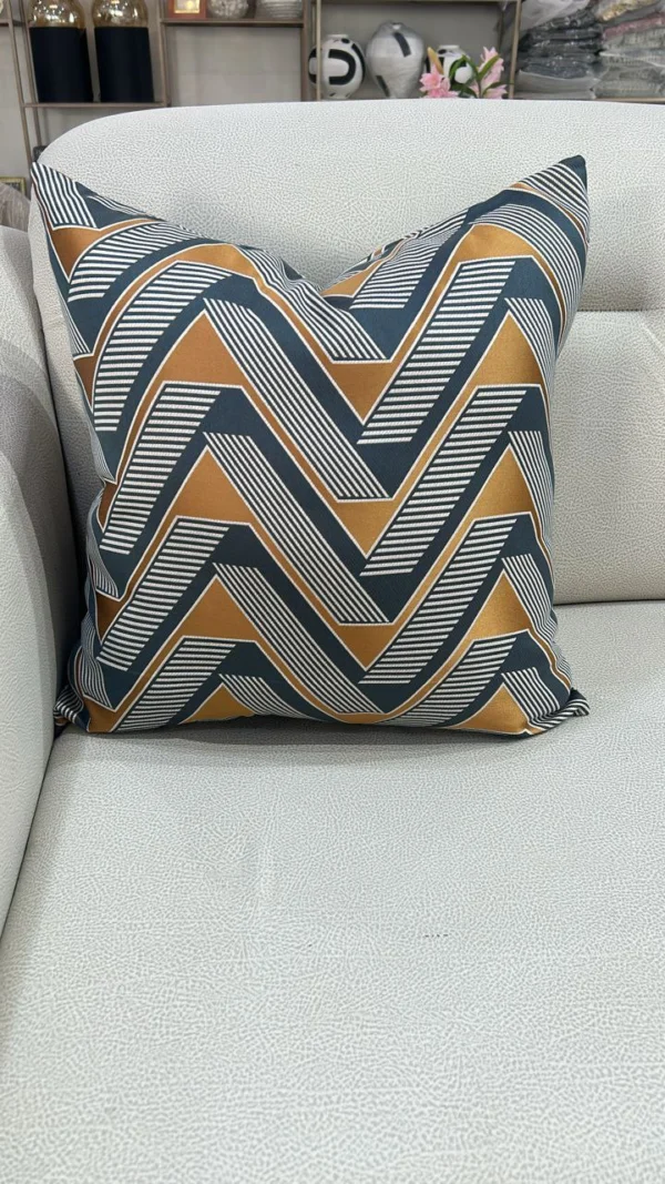 Luxury Gray & Mustard Yellow Throw Pillow