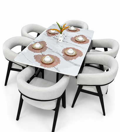 6 seater dining set design