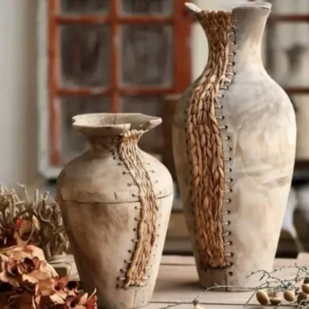 Luxury Wabi Sabi Wooden Vase