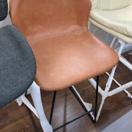 Modern Dark Brown High Bar Stool