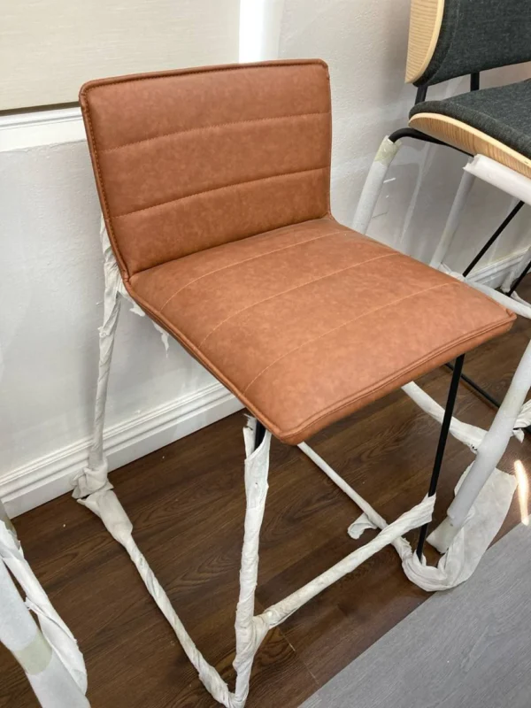 Nordic Dark Brown High Bar Stool