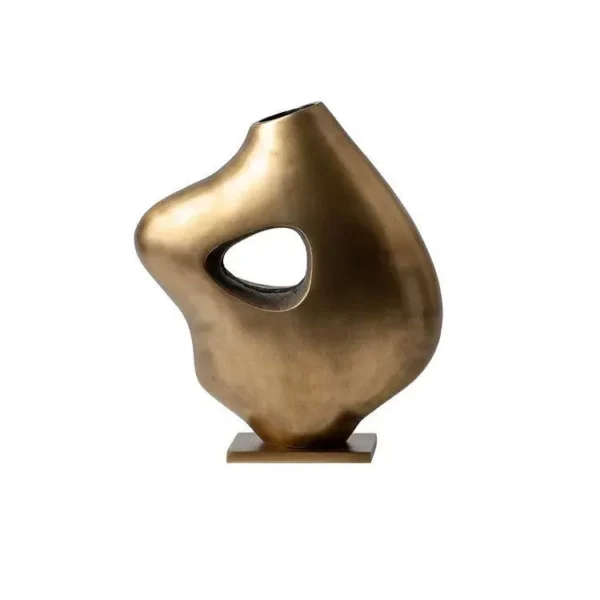 Golden Elegant Uniquely Shaped Vase