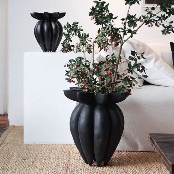 Luxury Ceramic Lotus Vase